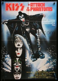 4r160 ATTACK OF THE PHANTOMS German '79 cool portrait of KISS, Criss, Frehley, Simmons, Stanley