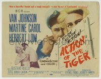 4s028 ACTION OF THE TIGER TC '57 Van Johnson & Martine Carol try to escape conspiracy!