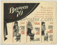 4s069 BOCCACCIO '70 TC '62 sexy Loren, Ekberg & Schneider directed by Fellini, De Sica & Visconti!
