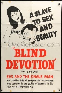 4t103 BLIND DEVOTION 1sh '60s shocking tale of a man with lust for a cheap waitress!