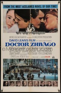 4t276 DOCTOR ZHIVAGO style A 1sh '65 Omar Sharif, Julie Christie, top cast, Lean English epic!