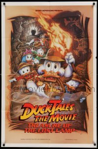4t283 DUCKTALES: THE MOVIE 1sh '90 Walt Disney, Scrooge McDuck, cool adventure art by Drew!