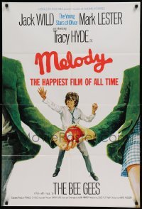 4t572 MELODY English 1sh '71 Mark Lester & Jack Wild, how old is old enough for your first love!