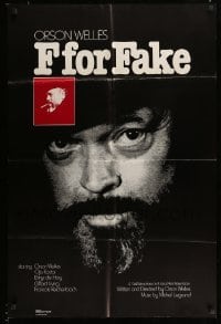 4t300 F FOR FAKE 1sh '77 Orson Welles' Verites et mensonges, fakery, great image!