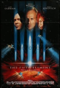 4t308 FIFTH ELEMENT DS 1sh '97 Bruce Willis, Milla Jovovich, Oldman, directed by Luc Besson!
