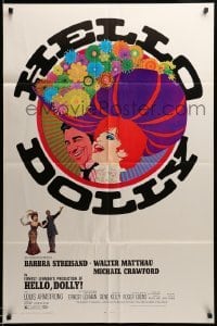 4t420 HELLO DOLLY 1sh '69 Barbra Streisand & Walter Matthau by Richard Amsel, Roadshow!