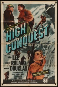 4t426 HIGH CONQUEST 1sh '47 pretty Anna Lee in mountaineering adventure w/Gilbert Roland!