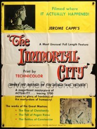 4t458 IMMORTAL CITY 1sh '54 really cool images of the Vatican and Pope Pius XII!