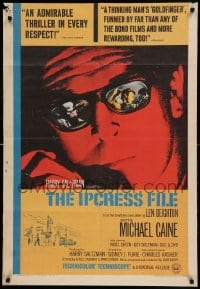 4t470 IPCRESS FILE 1sh '65 Michael Caine in the spy story of the century, cool artwork!