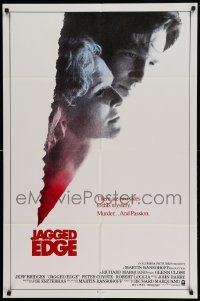 4t478 JAGGED EDGE int'l 1sh '85 great close up image of Glenn Close & Jeff Bridges!