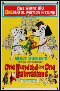 4t624 ONE HUNDRED & ONE DALMATIANS 1sh '61 most classic Walt Disney canine family cartoon!