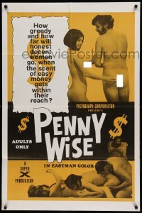 4t653 PENNY WISE 1sh '70 how greedy and how far will honest decent women go?!