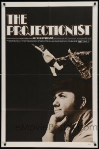 4t683 PROJECTIONIST 1sh '71 image of Chuck McCann in the title role, 1st Rodney Dangerfield!