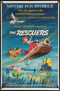 4t707 RESCUERS 1sh '77 Disney mouse mystery adventure cartoon from depths of Devil's Bayou!