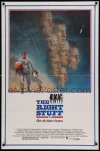4t710 RIGHT STUFF 1sh '83 great Tom Jung montage art of the first NASA astronauts!
