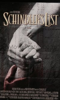 4t748 SCHINDLER'S LIST int'l 1sh '93 Steven Spielberg World War II classic, Best Picture!