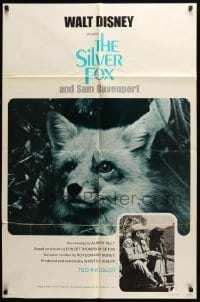 4t780 SILVER FOX & SAM DAVENPORT 1sh R73 Roy Edward Disney, cute image of fox!