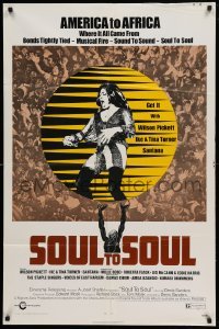 4t814 SOUL TO SOUL 1sh '71 great art of Tina Turner performing from America to Africa!