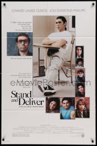 4t825 STAND & DELIVER style A 1sh '87 Edward James Olmos teaches Lou Diamond Phillips!