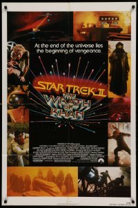 4t828 STAR TREK II 1sh '82 The Wrath of Khan, Leonard Nimoy, William Shatner, sci-fi sequel!