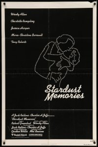 4t830 STARDUST MEMORIES 1sh '80 directed by Woody Allen, constellation art by Burt Kleeger!