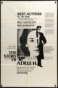 4t835 STORY OF ADELE H. 1sh '75 Francois Truffaut's L'Histoire d'Adele H., Isabelle Adjani