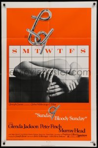4t851 SUNDAY BLOODY SUNDAY 1sh '71 directed by John Schlesinger, Glenda Jackson, Peter Finch!