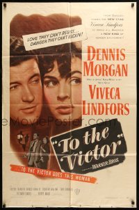 4t898 TO THE VICTOR 1sh '48 Delmer Davies, Dennis Morgan & Viveca Lindfors dangerously in love!