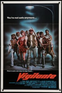 4t940 VIGILANTE 1sh '83 art of Robert Forster, Fred Williamson, you're not safe anymore!