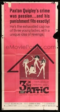 4w362 3 IN THE ATTIC 3sh '68 Yvette Mimieux, great sexy artwork of naked girls dancing!
