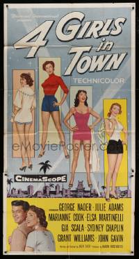 4w363 4 GIRLS IN TOWN 3sh '56 sexy Julie Adams, Marianne Cook, Elsa Martinelli & Gia Scala!