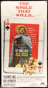 4w367 ACE HIGH int'l 3sh '69 Eli Wallach, Terence Hill, spaghetti western, ace of spades design!