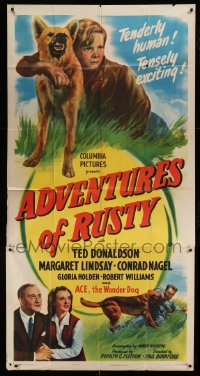 4w371 ADVENTURES OF RUSTY 3sh '45 the high-spirited story of boy and his German Shepherd dog!