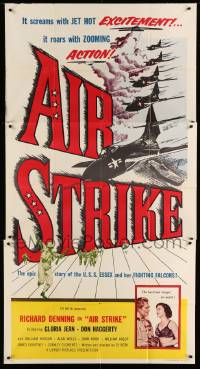 4w375 AIR STRIKE 3sh '55 Uncle Sam's Fighting Falcons, jet-hot EXCITEMENT & zooming ACTION!
