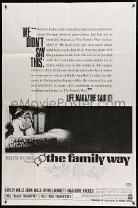 4w037 FAMILY WAY 40x60 '67 Boulting Brothers, Hayley Mills, with different Life Magazine review!