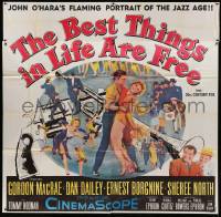 4w078 BEST THINGS IN LIFE ARE FREE 6sh '56 Michael Curtiz, John O'Hara's portrait of the Jazz Age!