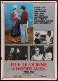 4w244 ANNIE HALL Italian 1p '77 great different images of Woody Allen & Diane Keaton!