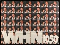 4w045 ELVIS PRESLEY radio subway poster '70s many images of the rock 'n' roll king for WHN 1050!