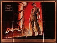 4w050 INDIANA JONES & THE TEMPLE OF DOOM subway poster '84 art of Harrison Ford by Bruce Wolfe!
