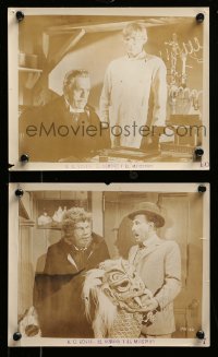4x918 ABBOTT & COSTELLO MEET DR. JEKYLL & MR. HYDE 2 8x10 stills '53 Bud & Lou comedy w/Karloff!