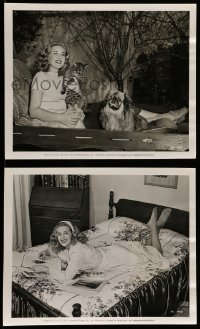 4x977 RITA CORDAY 2 8x10 stills '47 the Swiss actress as Paule Croset, dog, cat!