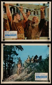 4x277 FALL OF THE ROMAN EMPIRE 2 color English FOH LCs '64 Anthony Mann, Boyd, Plummer!