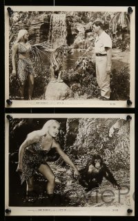 4x531 CAPTIVE GIRL 9 8x10 stills '50 Johnny Weissmuller as Jungle Jim & sexy babe with chimp!