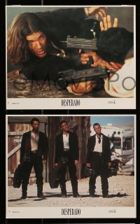 4x175 DESPERADO 7 8x10 mini LCs '95 Robert Rodriguez, Antonio Banderas, sexy Salma Hayek!
