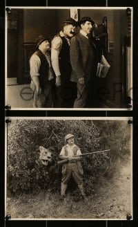 4x859 HAM & BUD 3 8x10 stills '10s wacky images of the silent comedy duo, one with fake tiger!