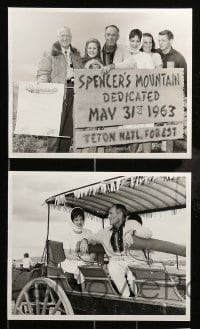 4x672 SPENCER'S MOUNTAIN 7 candid 8x10 stills '63 Fonda, O'Hara & cast at Wyoming publicity event!