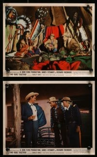 4x028 TWO RODE TOGETHER 12 color 8x10 stills '61 John Ford, James Stewart & Richard Widmark!