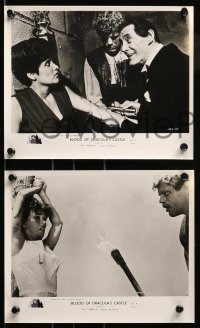 4x686 BLOOD OF DRACULA'S CASTLE 6 English FOH LCs '69 Carradine, Alexander D'Arcy as the vampire!
