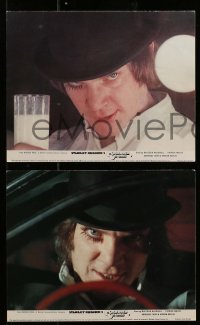 4x079 CLOCKWORK ORANGE 8 color English FOH LCs '72 Kubrick classic starring Malcolm McDowell!