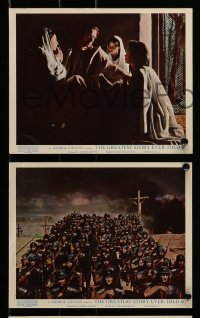 4x192 GREATEST STORY EVER TOLD 6 color English FOH LCs '65 Max Von Sydow as Jesus, Stevens!